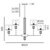 SUTTON IX P09685BR-WH Cosmo Light